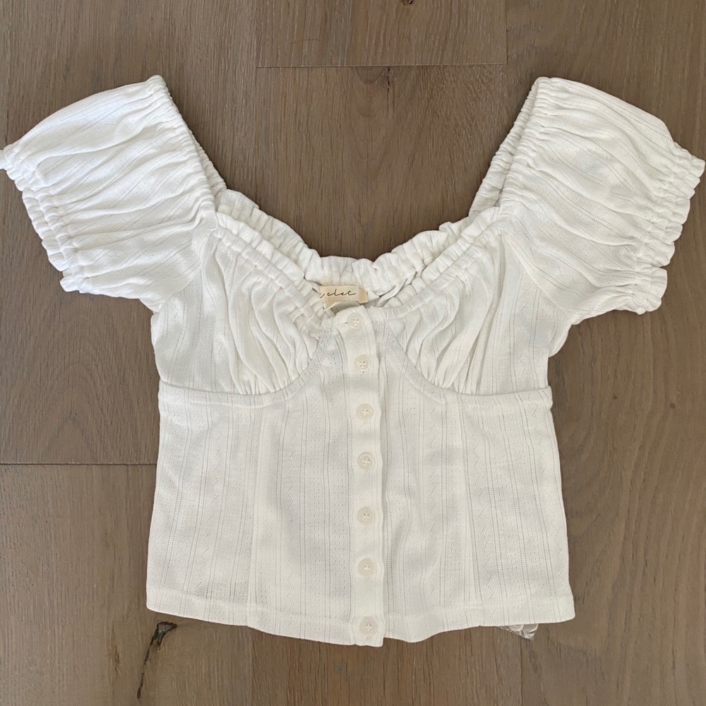 Cute Cropped Off the Shoulder Top